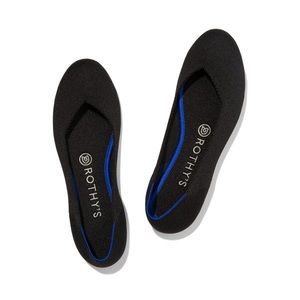 Rothy’s Black Round Toe Flats 9.5 Blue Halo
